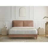 Bobochic Paris Prljavo rozi podstavljeni tapecirani bračni krevet s podnicom 140x190 cm Mara – | shoptok.hr