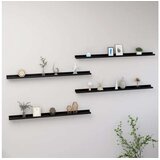  Zidne police 4 kom crne 115 x 9 x 3 cm | shoptok.hr
