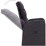  5-dijelni vrtni blagovaonski set s jastucima crni | shoptok.hr