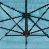 vidaXL Vrtni suncobran s čeličnom šipkom plavi 324x324x247 cm | shoptok.hr