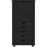  Mobilni ormar Crna 53 x 39 x 103 cm Čvrsto borovo drvo | shoptok.hr