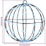 vidaXL Žogica med 96 LED Hladno bela 30 cm Kovina | Shoptok.si