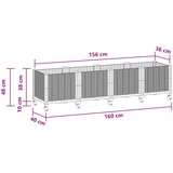  Vrtni saksija s kotačima Bijela 160 x 40 x 48 cm PP | Eponuda.com