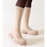Gemre Beige fabric platform boots Nazira | shoptok.hr