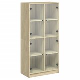  The Living Store Visoka omara z vrati sonoma hrast 68x37x142 cm inženirski les - Komoda, (21500649) | Shoptok.si