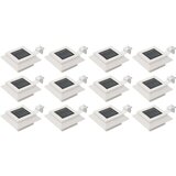 vidaXL Vrtne solarne svjetiljke 12 kom LED kvadratne 12 cm bijele Cijene