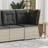  Kutna vrtna sofa od poliratana s jastucima svijetlosivi | shoptok.hr