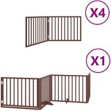 vidaXL Vrata za pse s vratašcima 12 panela sklopiva 960 cm drvo topole | shoptok.hr
