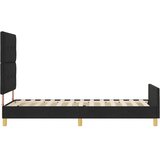  Krevetna konstrukcija s uzglavljem Crna 90 x 200 cm tkanina | Eponuda.ba
