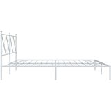  Metalni okvir za krevet s uzglavljem bijeli 193x203 cm | shoptok.hr