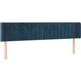  Vzglavje z ušesi temno modro 163x16x78/88 cm žamet, (20953194) | Shoptok.si
