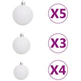  Umjetno osvijetljeno božićno drvce s kuglicama zeleno 180cm PVC | shoptok.hr