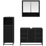 vidaXL Komplet pohištva za kopalnico 3 pcs Star les 80 x 33 x 60 cm | Shoptok.si