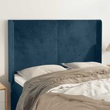 Uzglavlje s ušima tamnoplavo 147x16x118/128 cm baršunasto | shoptok.hr