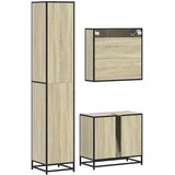  3-dijelni set kupaonskog namještaja boja hrasta sonome drveni | shoptok.hr