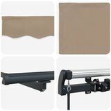  Skrovita tenda Bež 400 × 300 cm Poliester i čelik | shoptok.hr