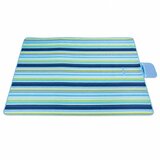 Odeja za piknik ali plažo LT 150 x 200cm Cvetovi - modra | Shoptok.si