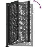  Vrtna vrata crna 100x150 cm čelična križna konstrukcija | shoptok.hr