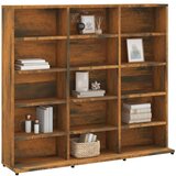 vidaXL Omarica za CD-je dimljeni hrast 102x23x89,5 cm inženirski les | Shoptok.si