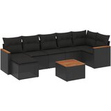  The Living Store Vrtna sedežna garnitura 8-delna z blazinami črn poli ratan - Vrtna Sedežna Garniture, (21452633) | Shoptok.si