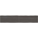 vidaXL Mizna plošča temno siva 200x40x4 cm obdelana trdna hrastovina, (20979753) | Shoptok.si