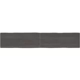 vidaXL Mizna plošča temno siva 200x40x4 cm obdelana trdna hrastovina, (20979753)