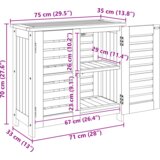  Vrtni ormar s pohranom s vratima Smeđa 78 x 36.5 x 78cm | shoptok.hr