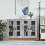 Maison Chic Stenska omarica - Zidna omarica 2 kosa betonsko siva inženirski les iu528, (22062917) | Shoptok.si