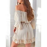 Resti Women's mini dress off-the-shoulder with long sleeves and rhinestones | Shoptok.si
