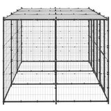 vidaXL Zunanji pasji boks jeklo s streho 7,26 m² | Shoptok.si