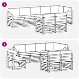  Set vanjskih sofa 8 pcs Bijela i antracit 304 x 126,5 x 73 cm | Shoptok.si