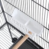  Kavez za ptice s čeličnim krovom crni 66x66x155 cm | shoptok.hr