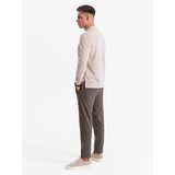 Ombre Men's structured polo longsleeve with patch - ash | Eponuda.ba