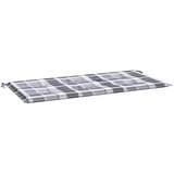  Jastuk za vrtnu klupu sivi karirani 120x50x4 cm tkanina Oxford | Eponuda.com