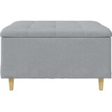  Shranjevalna tabureta Svetlo siva 80 x 80 x 45 cm blago, (5000208386) | Shoptok.si
