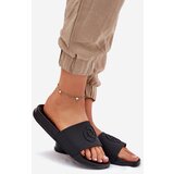 EVENTO Light Women's Slippers With Decorative Embossing Black Isarisa | Shoptok.si