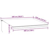 Tenda na ručno uvlačenje bordo 500 x 350 cm | shoptok.hr