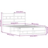 Metalni okvir kreveta bez madraca boja hrasta 120x190 cm | shoptok.hr