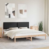  Krevetni okvir s tapiciranim uzglavljem Crna 180 x 200 cm | shoptok.hr