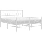  Metalni okvir kreveta uzglavlje i podnožje bijeli 160x200 cm | shoptok.hr