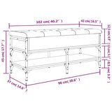 vidaXL klupa za cipele boja hrasta 102x42x45 cm konstruirano drvo | shoptok.hr