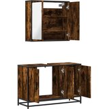 vidaXL 2-dijelni set kupaonskog namještaja dimljena boja hrasta drveni | shoptok.hr