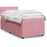  Box spring krevet s madracem ružičasti 90x200 cm baršunasti | shoptok.hr