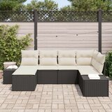  Set vrtnih kauča Set od 6 Crno i bijelo | shoptok.hr