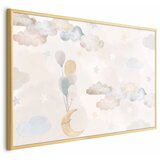  Plakat - Fairytale Sky 90x60 Zlatni okvir | shoptok.hr