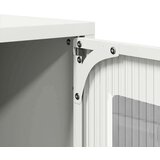 vidaXL Visoka deska Bela 68x39x123 cm Jeklo | Shoptok.si