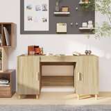 Maison Chic Pisalna miza - pisarniška miza - Računalniška miza sonoma hrast 140x50x75 cm konstruiran les, (21785706) | Shoptok.si