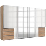 Modern Living Omara Z Drsnimi Vrati Level 36 D, Bela, Barva Hrasta | Shoptok.si