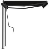  Automatska tenda na uvlačenje sa stupovima 3 5 x 2 5 m antracit | shoptok.hr