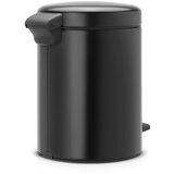 Brabantia Koš za odpadke s pedalom 5L s plastičnim vložkom - mat črna | Shoptok.si